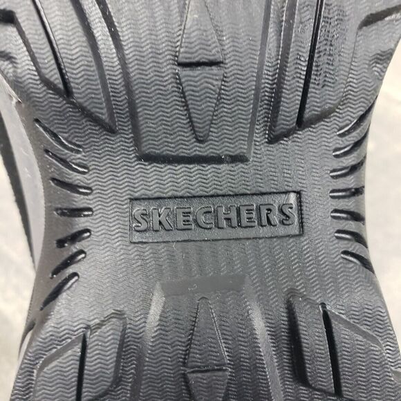 Skechers Memory Foam Sneakers 6.5 M Black Hillcrest Suede Water Repellent Shoes - Picture 8 of 14